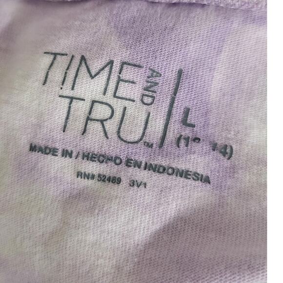 Sarcastic Graphic Sweatshirt Tye Dyed Purple & White Womens Large Fun Funny Top - Picture 7 of 7